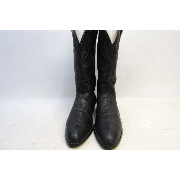 Mens Size 10.5 D Black Leather Western Cowboy Boots main image 4